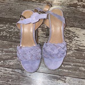 Marc Fisher odilia purple braided wedge